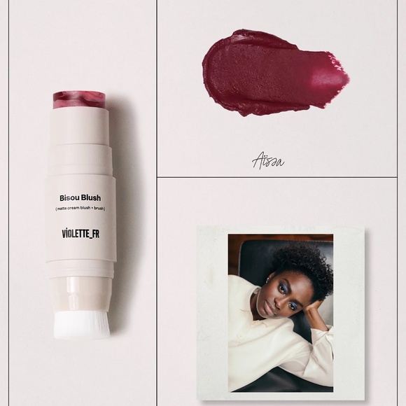 VIOLETTE_FR Aïssa Cream Blush + Brush BISOU BLUSH NEW UNUSED BOXED - Picture 1 of 8